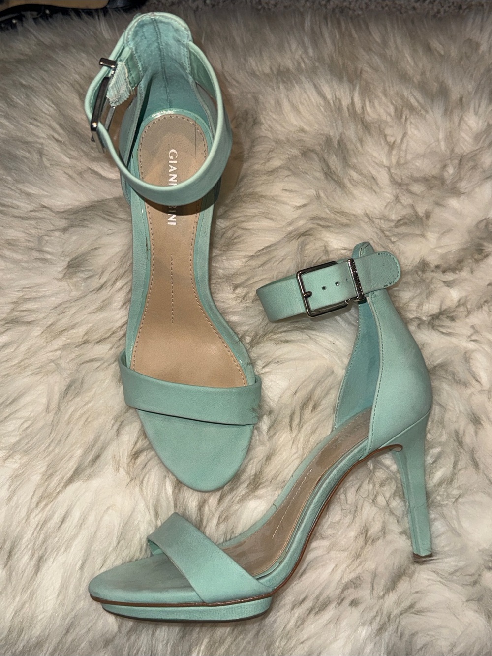 Gianni Bini Tiffany blue Ankle-Strap High Heel Sandals NEW